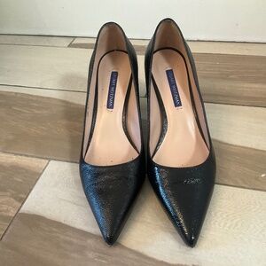 Stuart weitzman pebbled leather block pump size 6.5
